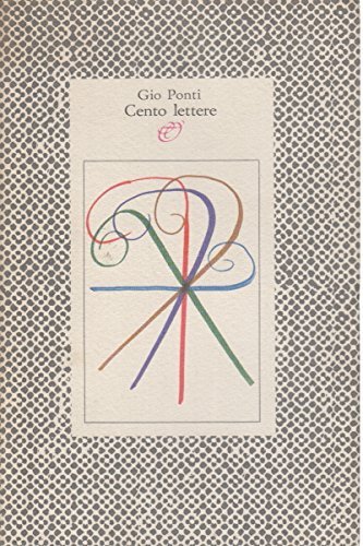 Gio Ponti Cento lettere 1987년 초판본 - 앨리스설탕