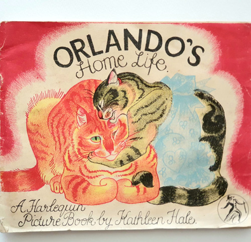 Orlando the Marmalade Cat: Orlando&#039;s Home Life-Kathleen Hale(1955년 재판본(1942년 초판)) 석판화
