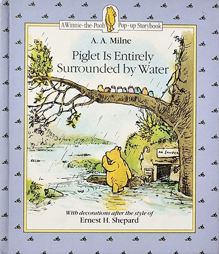 Piglet is Surrounded by Water-Winnie-the-Pooh pop-up story books(1991년 초판본)