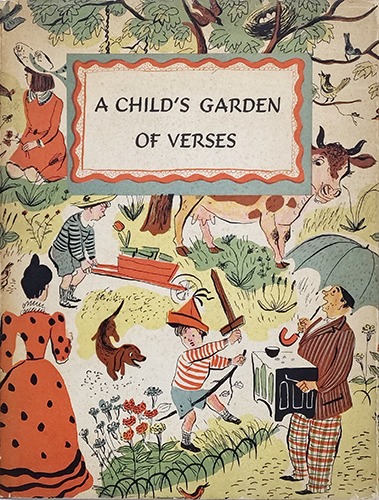 A Childs Garden of Verses-Roger Duvoisin(1944년보급판 초판)(석판화)(더스트자켓 있음)