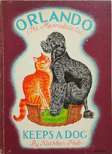 Orlando the Marmalade Cat: Keeps a Dog-Kathleen Hale(1959년 3쇄 개정판(1948년 초판)) / 석판화