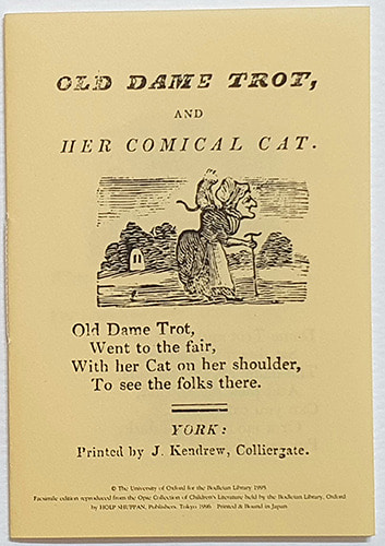 OLD DAME TROT AND HER COMICAL CAT(1996년 복간본(1820년대 초판)) 챕북