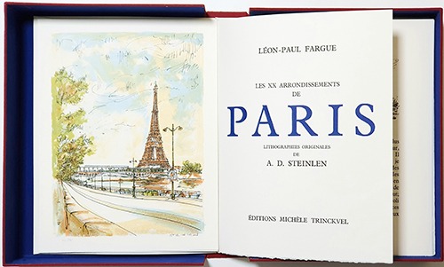 LES XX Arrondissements de Paris-Léon-Paul Fargue, A.D. Steinlen(1982년 515부 한정, 석판화 11점)